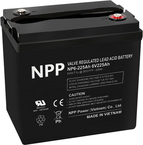 NPP NP6V-225Ah 6V 225Ah Deep Cycle AGM Battery