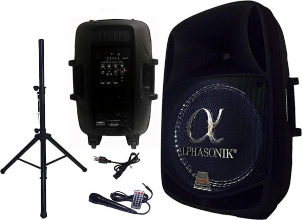 Alphasonik 15" Powered 2800W PRO DJ Amplified Loud Speaker Bluetooth