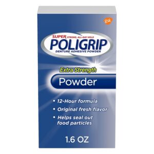 Super Poligrip Extra Strength Denture and Partials Adhesive Powder